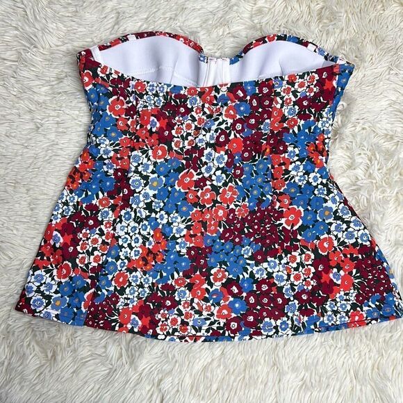 Ann Taylor LOFT Beach Floral Tankini W/Removable Strap NWT Medium - Picture 4 of 5